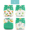 Happyflute 2020 New 4pcs/set Washable Eco-Friendly Cloth Diaper Adjustable Nappy Reusable Cloth Diapers Fit 0-2years 3-15kg baby